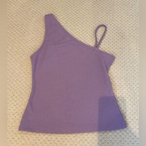 Promesa One-Shoulder Lavender Tank Top